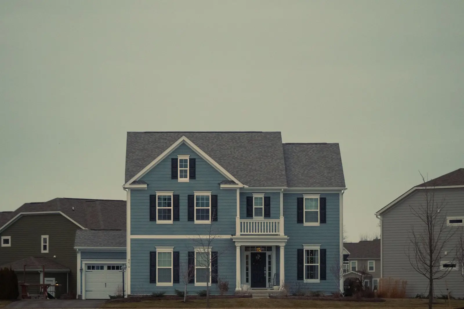 Example after: two-story house with an intact roof